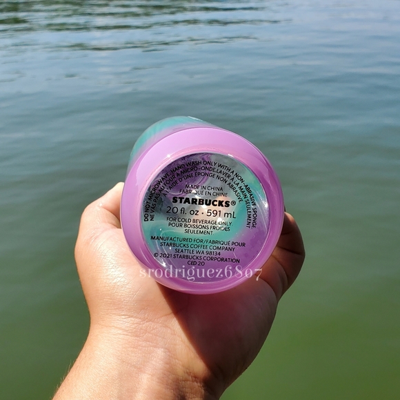 Starbucks purple/teal ombre glass bottle - Picture 4 of 6
